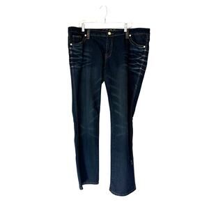 Coogi Women's Jeans Dark Wash Straight Leg Streetwear Stitched Size 17/18‎